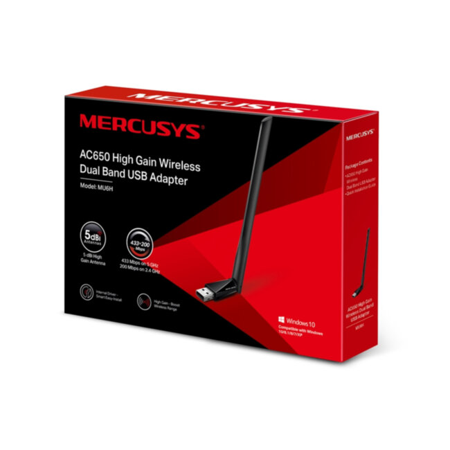 Адаптер Wi-Fi Mercusys MU6H Адаптер Wi-Fi Mercusys MU6H