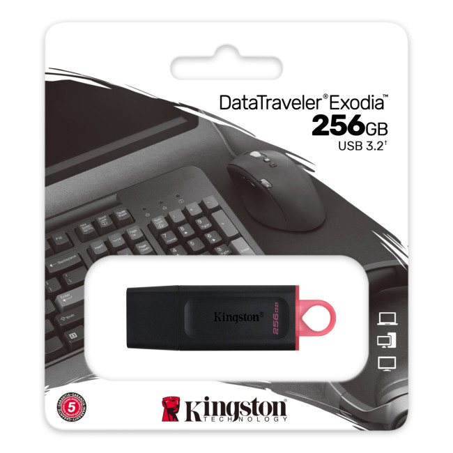 Флэш USB Kingston 256GB USB3.2 Gen1 DataTraveler Exodia (Black + Pink) Kingston DTX/256GB Флэш USB Kingston 256GB USB3.2 Gen1 DataTraveler Exodia (Black + Pink) Kingston DTX/256GB