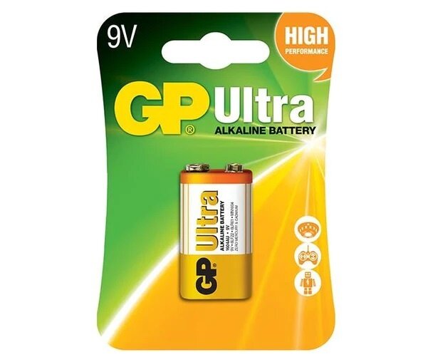 Алкалиновая батарейка GP Ultra Alkaline 9V Крона - 1 шт. на блистере GP 4891199034688