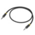 GCR Кабель 0.25m аудио jack 3,5mm/jack 3,5mm, нейлон, черный, желтая окантовка, ультрагибкий, 28 AWG, M/M, Premium, экран, стерео, GCR-53540 Greenconnect GCR-53540