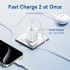 Набор для зарядки Vention з/у GaN 30W 2 порта USB (C + A) и кабель USB-C 3А Чёрный, шт. Vention TZ-FEQB0-EU-01