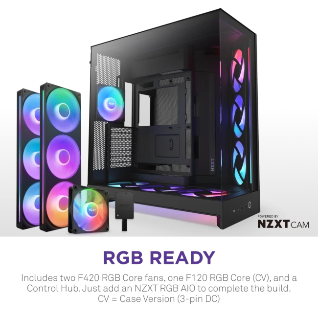 Корпус без блока питания NZXT H9 Flow RGB+ CM-H92FB-P1
