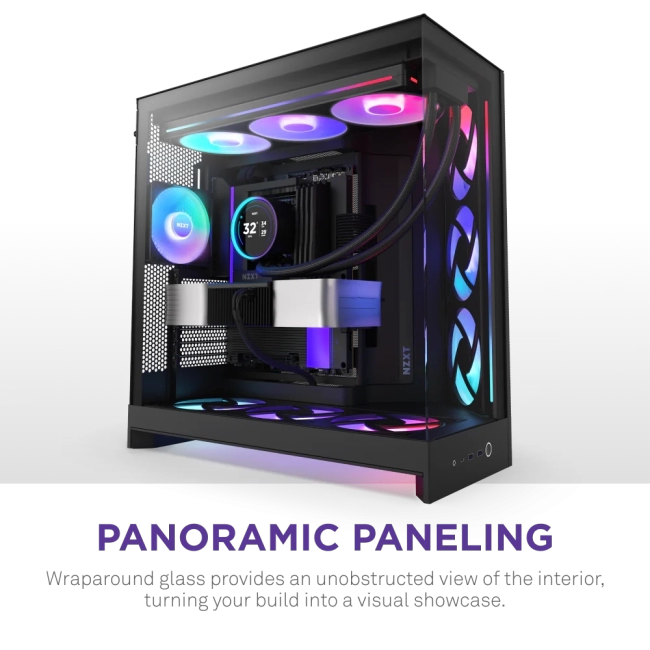 Корпус без блока питания NZXT H9 Flow RGB+ CM-H92FB-P1