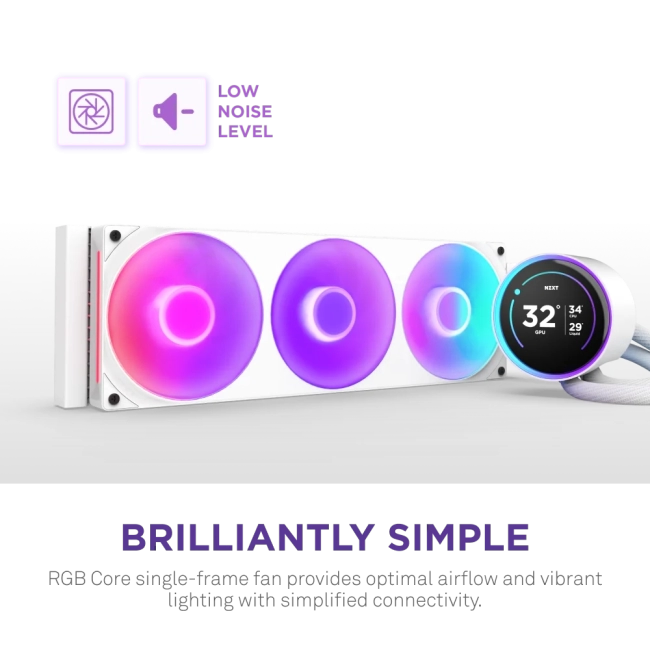 Система жидкостного охлаждения для ПК NZXT Kraken Elite 420 RGB RL-KR42E-W2 Система жидкостного охлаждения для ПК NZXT Kraken Elite 420 RGB RL-KR42E-W2