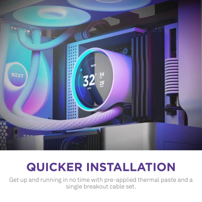 Система жидкостного охлаждения для ПК NZXT Kraken Elite 420 RGB RL-KR42E-W2 Система жидкостного охлаждения для ПК NZXT Kraken Elite 420 RGB RL-KR42E-W2