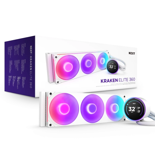 Система жидкостного охлаждения для ПК NZXT Kraken Elite 420 RGB RL-KR42E-W2 Система жидкостного охлаждения для ПК NZXT Kraken Elite 420 RGB RL-KR42E-W2
