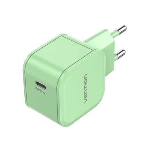 Сетевое зарядное устройство Vention на 1 порт USB С 20W  Зелёный, шт. Vention FEJG0-EU