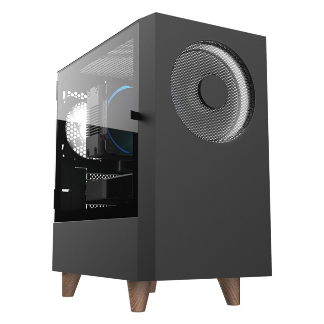 Корпус без блока питания WIZMAX M-ATX Mini Tower case EM1 Woofer Black