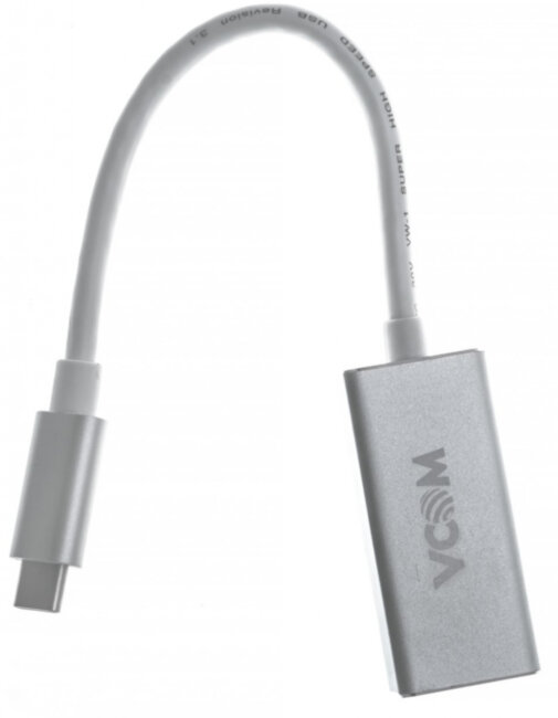 Кабель-адаптер USB 3.1 Type-Cm --> DP(f) 3840x2160@60Hz, 10Gbps, Aluminum Shell, 0,15m VCOM<CU422M> Telecom USB 3.1 Type-CM --> DP(f)