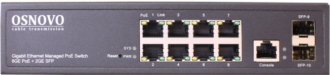 Коммутатор OSNOVO SW-80802/L(150W)
