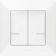 Legrand smart home system Умный беспроводной выключатель Legrand серия Valena Life with NETATMO, Цвет Белый. Выключатель 2-клавишный, Управление со смартфона, Zigbee 2,4 ГГц. Рамка в комплекте.