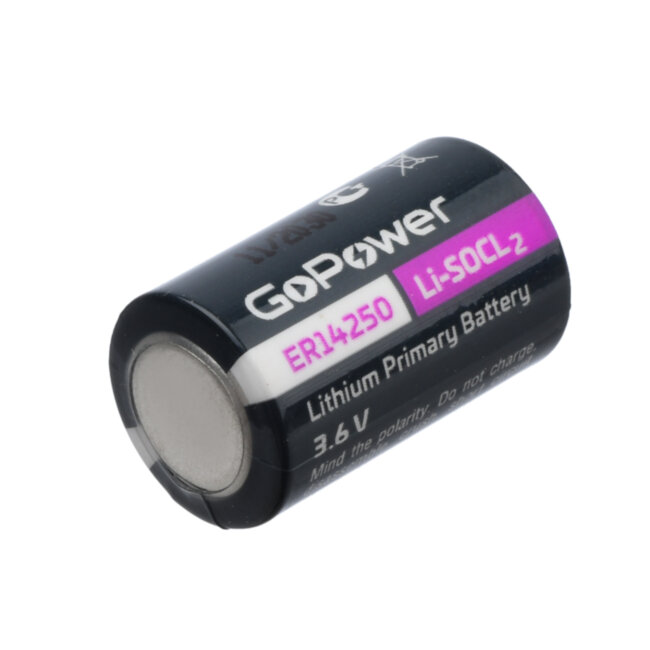 Батарейка GoPower 14250 1/2AA PC1 Li-SOCl2 3.6V (1/10/500) Батарейка GoPower 14250 1/2AA (00-00015329) Батарейка GoPower 14250 1/2AA PC1 Li-SOCl2 3.6V (1/10/500) Батарейка GoPower 14250 1/2AA (00-00015329)