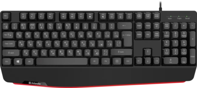 Defender Проводная клавиатура Atom HB-546 RU,черный,104+FN,1.8м Defender 45546