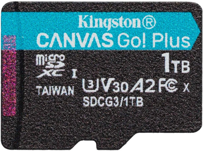 Карта памяти Kingston 1TB microSDXC Canvas Go Plus 170R A2 U3 V30 Card + ADP Kingston SDCG3/1TB