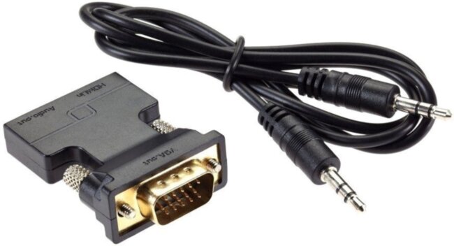 Переходник HDMI(F) --> VGA(M)+audio,1080*60Hz, VCOM <CA336> VCOM CA336