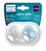 Пустышка ultra soft, птичка/листочки, 6-18 мес., 2 шт. Philips SCF091/15 Пустышка ultra soft, птичка/листочки, 6-18 мес., 2 шт. Philips SCF091/15
