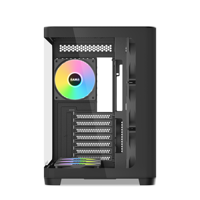 Корпус ПК без блока питания SAMA V60 Black V60-BKADA7X1-GL
