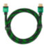 Greenconnect Кабель 0.5m HDMI версия 2.0, HDR 4:2:2, Ultra HD, 4K 60 fps 60Hz/5K*30Hz, 3D, AUDIO, 18.0 Гбит/с, 28/28 AWG, OD7.3mm, тройной экран, BICOLOR нейлон, AL корпус зеленый, GCR-51484 Greenconnect HDMI (m) - HDMI (m) 0.5м