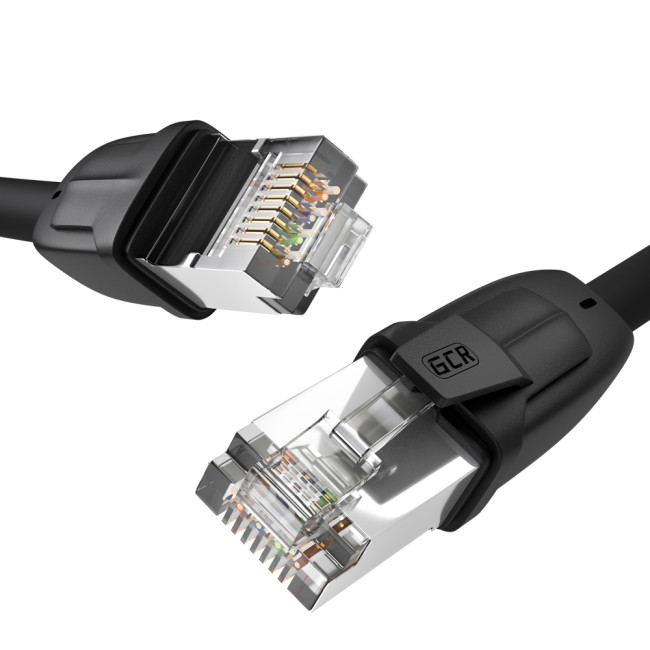 GCR Патч-корд PROF кат.8 ethernet  50.0m F/FTP,  RJ45, CU, 26 AWG, литой, прямой, черный, экранированные коннекторы, GCR-52355 Greenconnect RJ45(m) - RJ45(m) Cat. 8 F/FTP LSZH 50м GCR Патч-корд PROF кат.8 ethernet  50.0m F/FTP,  RJ45, CU, 26 AWG, литой, прямой, черный, экранированные коннекторы, GCR-52355 Greenconnect RJ45(m) - RJ45(m) Cat. 8 F/FTP LSZH 50м