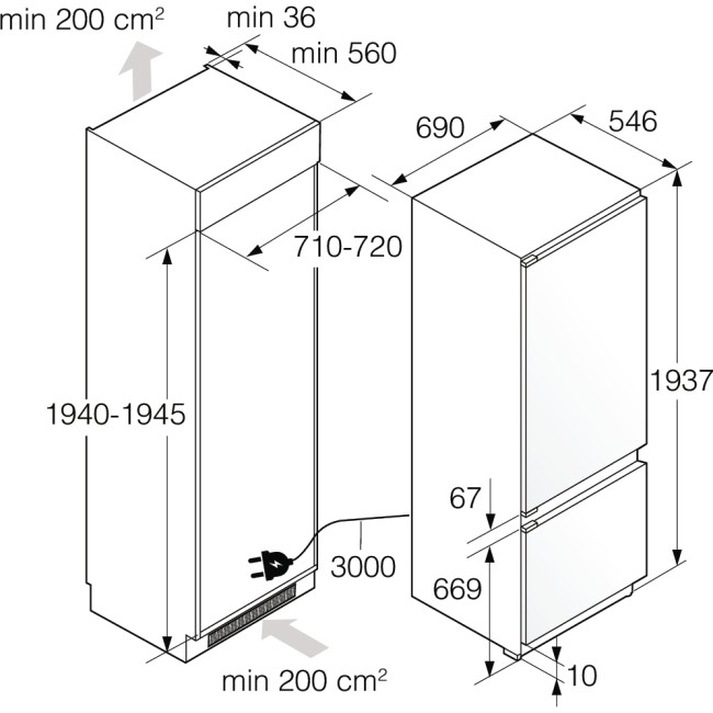 Встраиваемый холодильник ASKO ASKO RBC597SND1