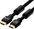 GCR Кабель 12.0m HDMI версия 2.0, HDR 4:2:0, Ultra HD, 4K 60 fps 60Hz/5K*30Hz, 3D, AUDIO, 18.0 Гбит/с, 28/28 AWG, OD7.8mm, тройной экран, черный нейлон, AL корпус черный, фер.кольца, GCR-52195 Greenconnect HDMI (m) - HDMI (m) 12м