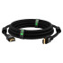 GCR Кабель 12.0m HDMI версия 2.0, HDR 4:2:0, Ultra HD, 4K 60 fps 60Hz/5K*30Hz, 3D, AUDIO, 18.0 Гбит/с, 28/28 AWG, OD7.8mm, тройной экран, черный нейлон, AL корпус черный, фер.кольца, GCR-52195 Greenconnect HDMI (m) - HDMI (m) 12м