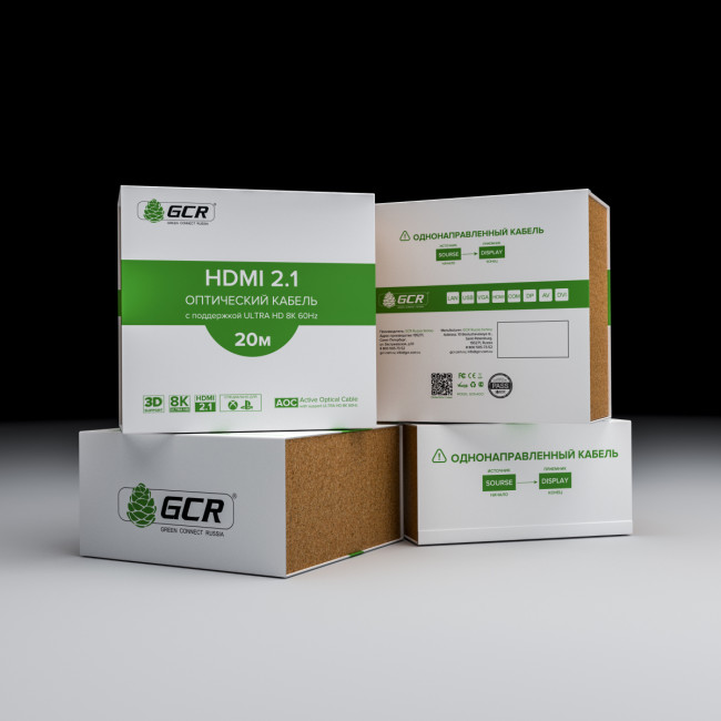 GCR Кабель 20m оптический HDMI 2.1 8K 60Hz, для подключения SmartTV, AppleTV, XBOX Series X, PS5, GCR-52435 Greenconnect HDMI (m) - HDMI (m) 20м GCR Кабель 20m оптический HDMI 2.1 8K 60Hz, для подключения SmartTV, AppleTV, XBOX Series X, PS5, GCR-52435 Greenconnect HDMI (m) - HDMI (m) 20м