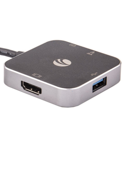 Aдаптер USB3.1 Type-CM-->HDMI+USB3.0+PD charging, TF, Aluminum Shell, VCOM <CU457> VCOM USB 3.2 Type-C (m) - HDMI (f),USB 3.2 Type-AF,USB 3.2 Type-C (f)