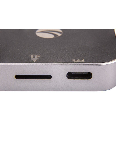 Aдаптер USB3.1 Type-CM-->HDMI+USB3.0+PD charging, TF, Aluminum Shell, VCOM <CU457> VCOM USB 3.2 Type-C (m) - HDMI (f),USB 3.2 Type-AF,USB 3.2 Type-C (f)