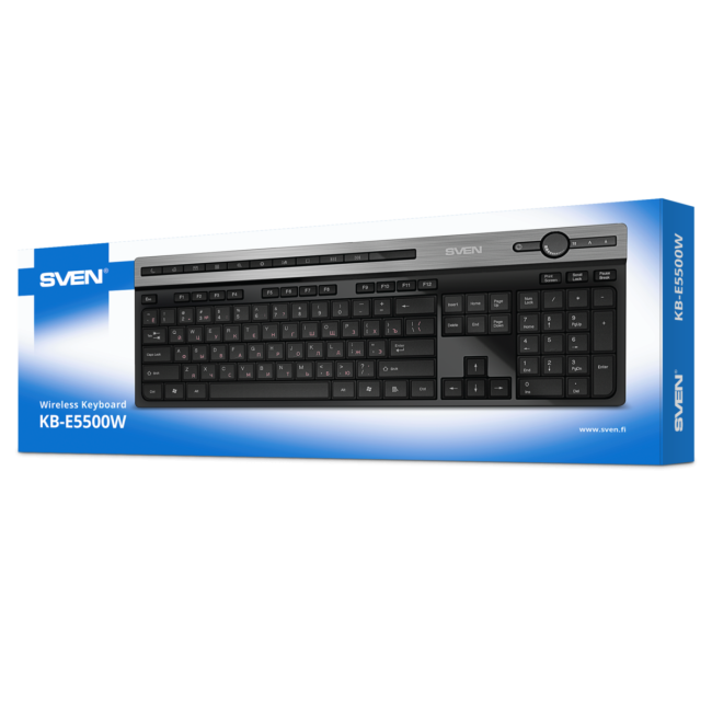 Беспроводная клавиатура SVEN KB-E5500W (2,4 GHz, 115кл.) Sven SV-021931