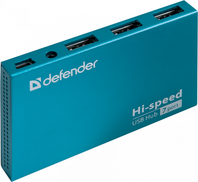 Defender Универсальный USB разветвитель Septima Slim USB2.0, 7портов,блок питания2A Defender Septima Slim USB2.0 Defender Универсальный USB разветвитель Septima Slim USB2.0, 7портов,блок питания2A Defender Septima Slim USB2.0