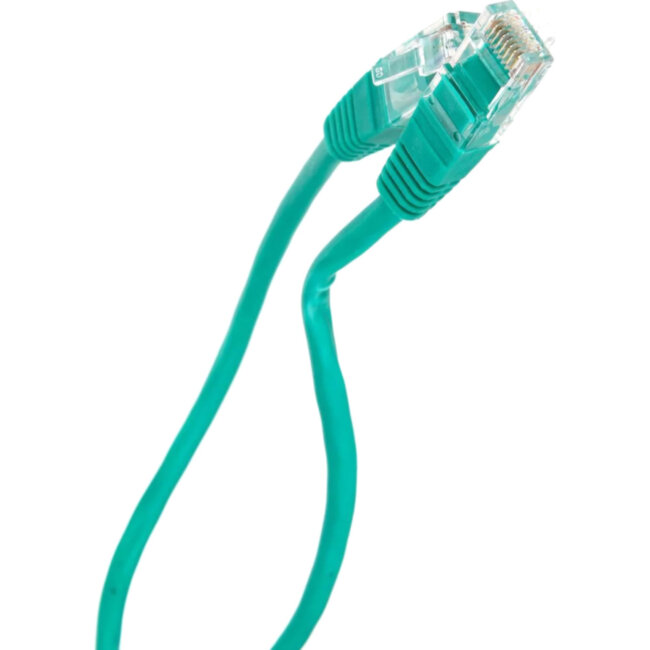 Патчкорд литой "Telecom" UTP кат.5е 10,0м зеленый VCOM NA102-G-10M