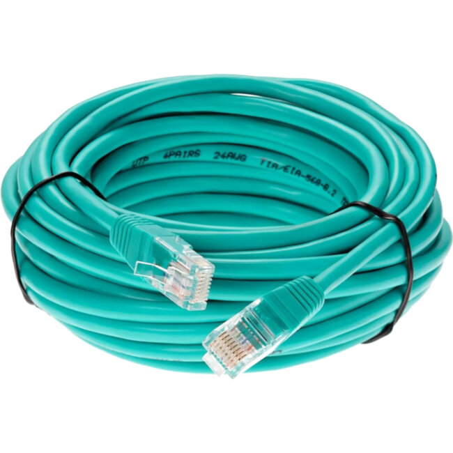 Патчкорд литой "Telecom" UTP кат.5е 10,0м зеленый VCOM NA102-G-10M