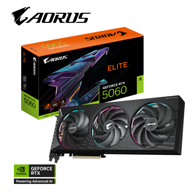 Видеокарта GIGABYTE GV-N5060AORUS E-8GD Видеокарта GIGABYTE GV-N5060AORUS E-8GD