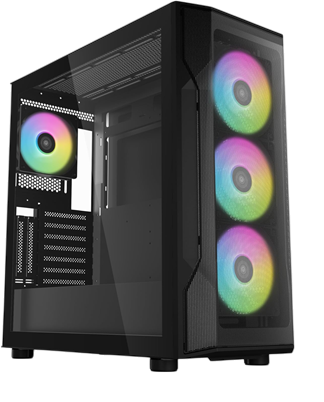 Корпус ПК без блока питания SAMA S40 Black S40-BKAPA4X1-GL