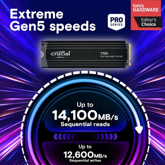 Твердотельный накопитель Crucial CT4000T705SSD5 Твердотельный накопитель Crucial CT4000T705SSD5