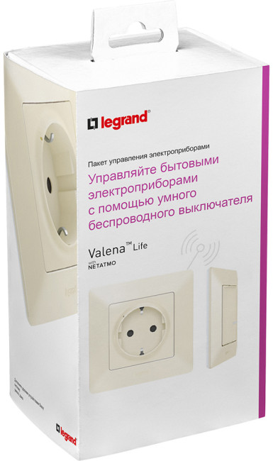 VLN-l СЛК Пакет упр.быт.эл-пр. Пакет для управления бытовыми электроприборами. Умная розетка 2К+З 16А 230В + умный беспроводной 1-клавишный выключатель. Цвет Слоновая кость VLN-l СЛК Пакет упр.быт.эл-пр. Пакет для управления бытовыми электроприборами. Умная розетка 2К+З 16А 230В + умный беспроводной 1-клавишный выключатель. Цвет Слоновая кость