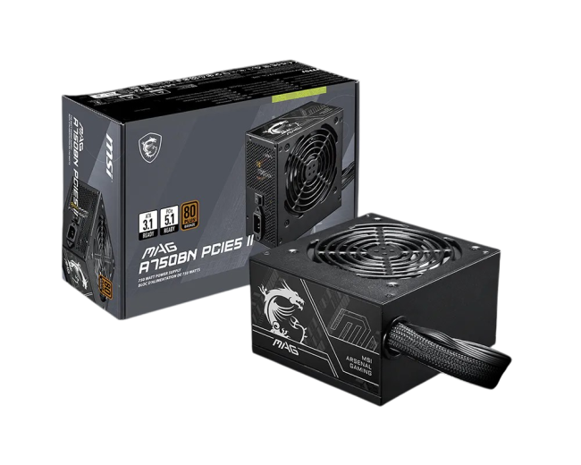Блок питания ПК MSI MAG A750BN PCIE5 II 306-7ZPSX11-CE0