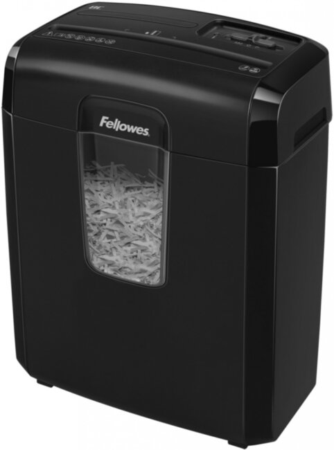 Шредер Fellowes® Powershred® 8C, DIN P-4, 4х35мм, 8лст., 14лтр.,уничт.: скобы,скр., пл.карты Fellowes Powershred 8C