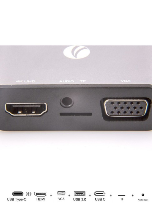 Aдаптер USB3.1 Type-CM-->HDMI +VGA+3XUSB +PD charging+TF+AUDIO,Aluminum Shell, VCOM <CU425> VCOM USB 3.2 Type-C (m) - VGA (f),HDMI (f),mini jack 3.5 mm (f),USB 3.2 Type-AF,USB 3.2 Type-C (f),2 x USB 2.0 Type-AF Aдаптер USB3.1 Type-CM-->HDMI +VGA+3XUSB +PD charging+TF+AUDIO,Aluminum Shell, VCOM <CU425> VCOM USB 3.2 Type-C (m) - VGA (f),HDMI (f),mini jack 3.5 mm (f),USB 3.2 Type-AF,USB 3.2 Type-C (f),2 x USB 2.0 Type-AF