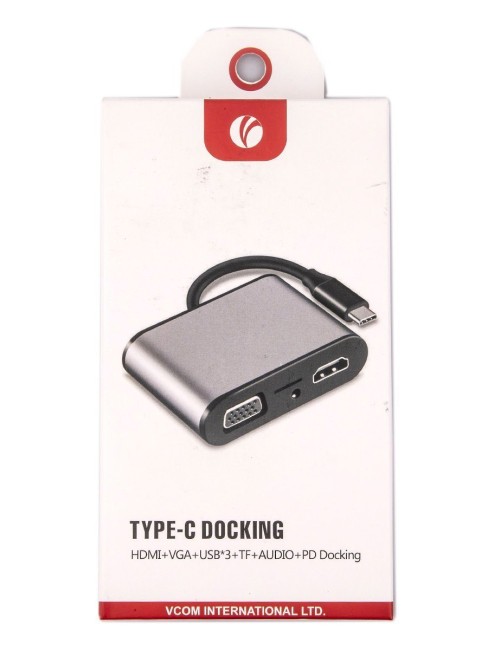 Aдаптер USB3.1 Type-CM-->HDMI +VGA+3XUSB +PD charging+TF+AUDIO,Aluminum Shell, VCOM <CU425> VCOM USB 3.2 Type-C (m) - VGA (f),HDMI (f),mini jack 3.5 mm (f),USB 3.2 Type-AF,USB 3.2 Type-C (f),2 x USB 2.0 Type-AF Aдаптер USB3.1 Type-CM-->HDMI +VGA+3XUSB +PD charging+TF+AUDIO,Aluminum Shell, VCOM <CU425> VCOM USB 3.2 Type-C (m) - VGA (f),HDMI (f),mini jack 3.5 mm (f),USB 3.2 Type-AF,USB 3.2 Type-C (f),2 x USB 2.0 Type-AF