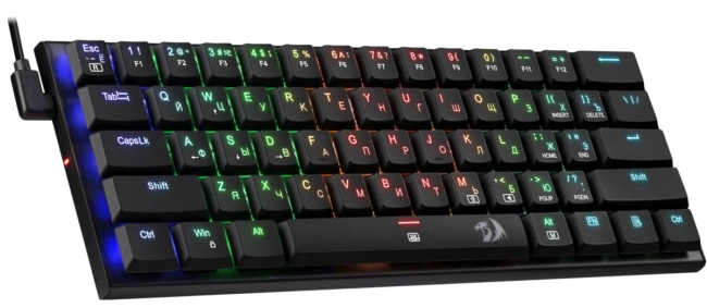 Redragon Механическая клавиатура Anivia RGB, тихая, 61 клавиш Defender 70619