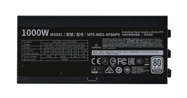 Блок питания 1000W Cooler Master V1000 Platinum Блок питания 1000W Cooler Master V1000 Platinum