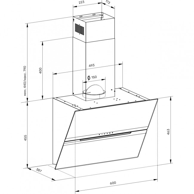 Наклонная вытяжка Kuppersberg Kuppersberg F 663 B Наклонная вытяжка Kuppersberg Kuppersberg F 663 B