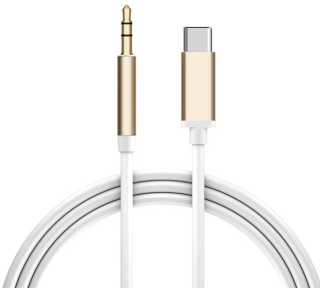 Кабель аудио TypeC - AUX jack 3,5mm, ультрагибкий, белый, золотой, GCR-52325 Greenconnect USB 3.2 Type-C (m) - mini jack 3.5 mm (m)