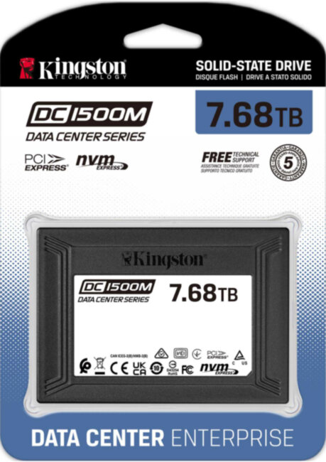 Твердотельный накопитель Серверный накопитель SSD 7680GB Kingston DC1500M (SEDC1500M/7680G)