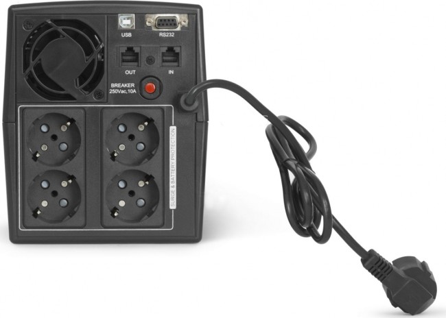 ИБП ЮНИОР СМАРТ 1200, 1200/720 ВА/Вт, LED, USB, RJ11/RJ45, SCHUKOx3 Импульс JS12217