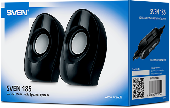 АС SVEN 185, черный (6 Вт, питание USB) Sven 185