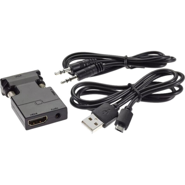 Переходник VGA(M)+audio+microUSB --> HDMI(F)1080*60Hz, VCOM <CA337> VCOM CA337