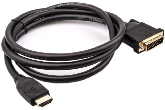 Кабель HDMI AM/DVI(24+1)M, 1.5м, CU, 1080P@60Hz, VCOM <CG484G-1.5M> VCOM HDMI (m) - DVI-D (m)